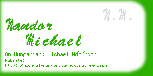 nandor michael business card